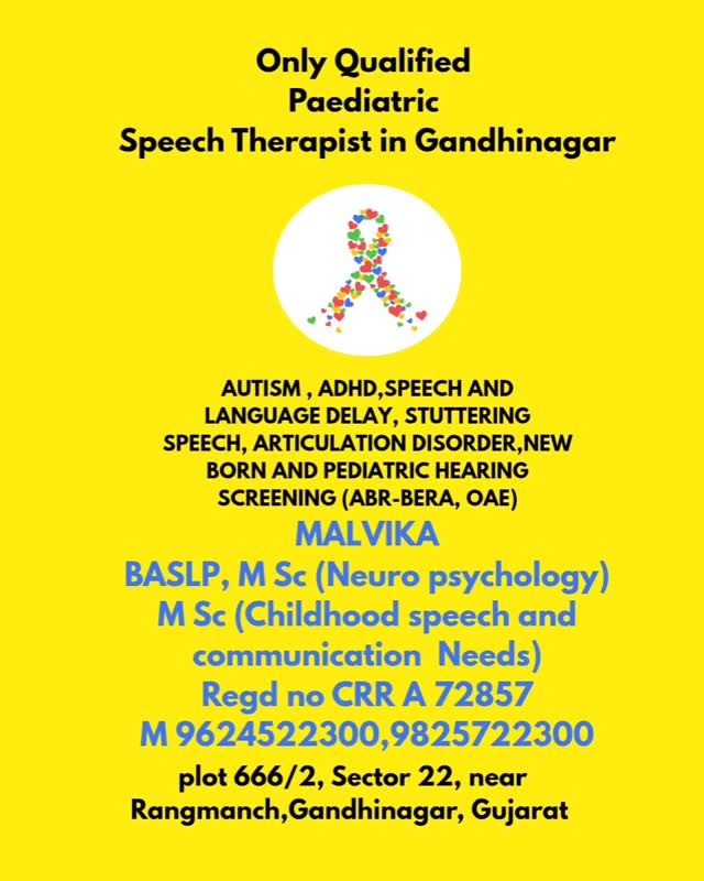 malvika665 Facebook ad: ONLY QUALIFIED PAEDIATIC SPEECH THERAPIST IN GANDHINAGAR…