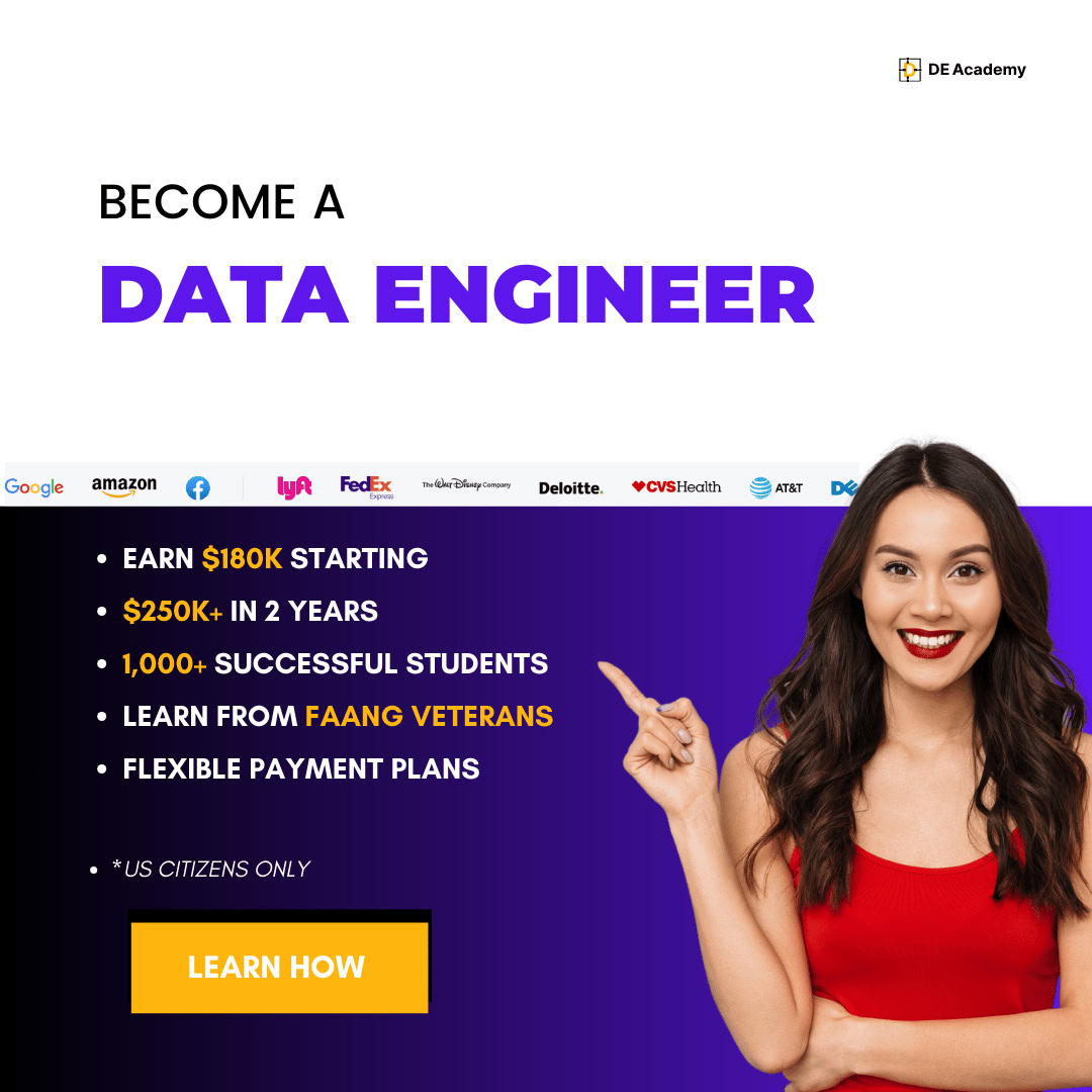 Data Engineer Academy Facebook ad
