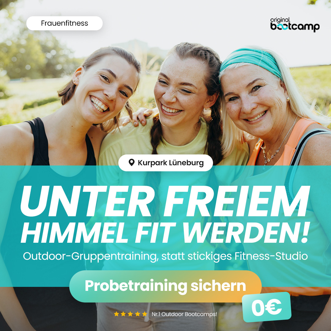 Original Bootcamp Facebook ad: 0€ - Gratis Probetraining sichern Kurpark - Lüneburg