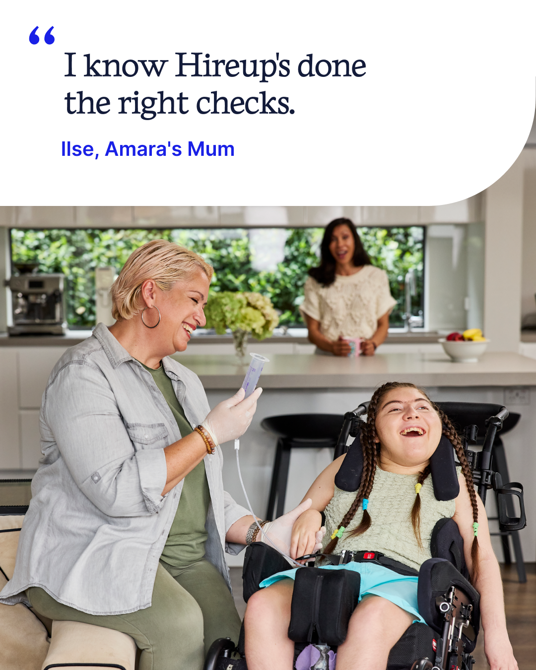 Hireup Facebook ad: Find qualified support workers
