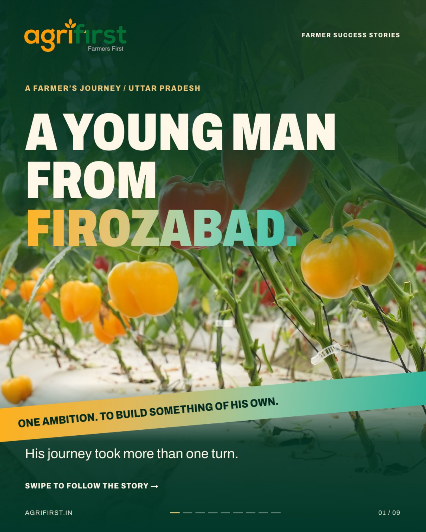 Agrifirst - Farmers First Facebook ad: One ambition. To build something of his own.