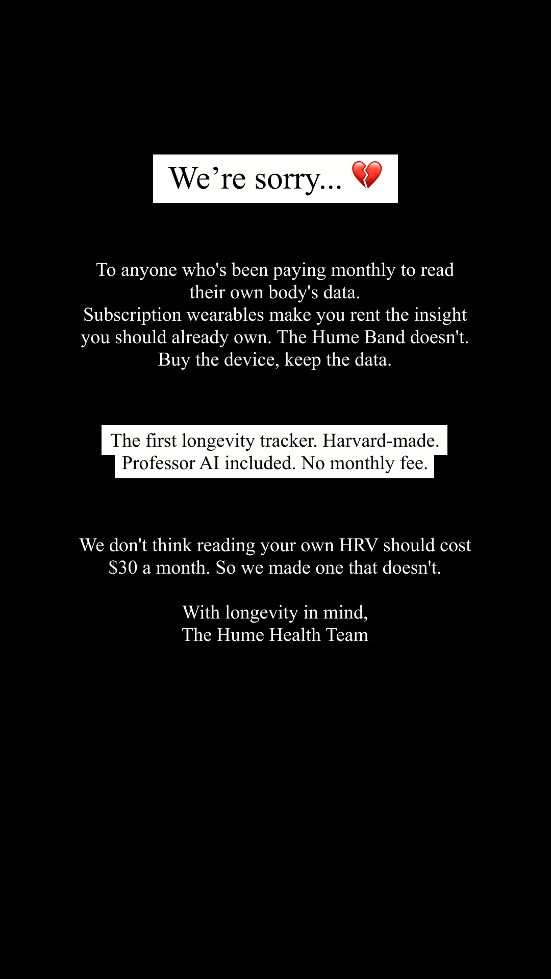 Hume Health Facebook ad