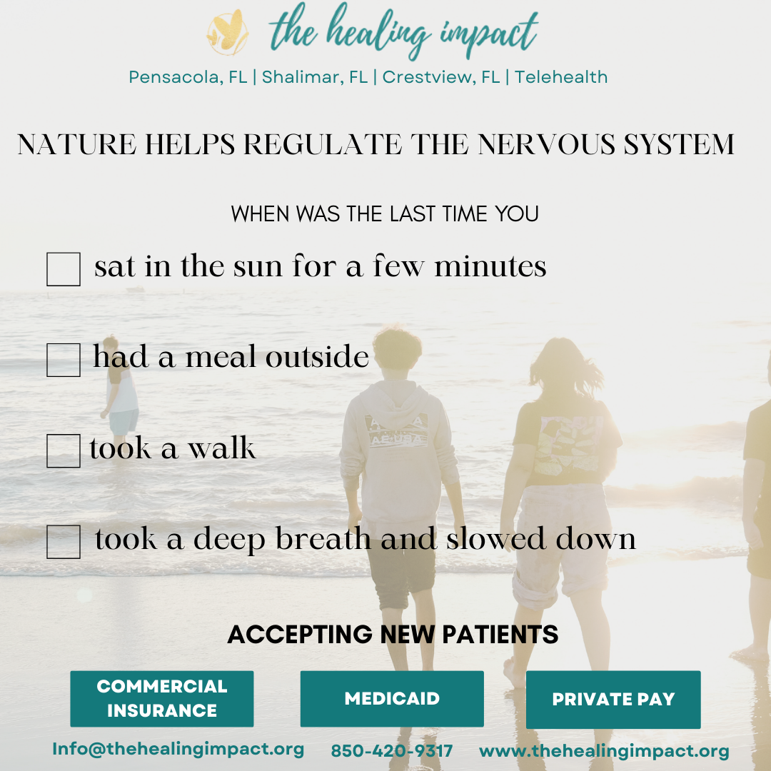 The Healing Impact Facebook ad: Did you know that spending time in nature…