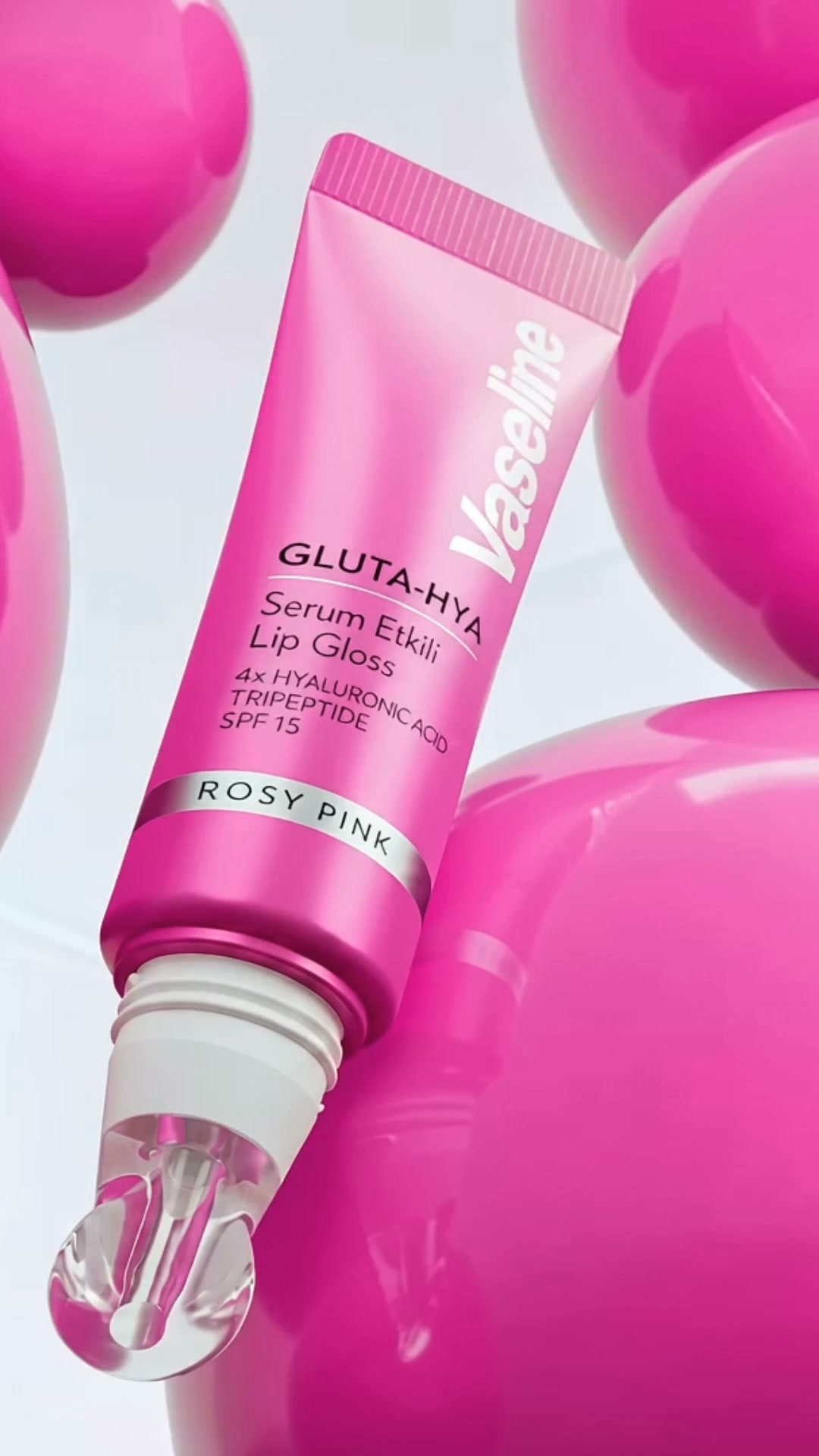 Vaseline Facebook ad: Yeni Vaseline Gluta-Hya Lip Gloss’la tek kullanımda dolgun…