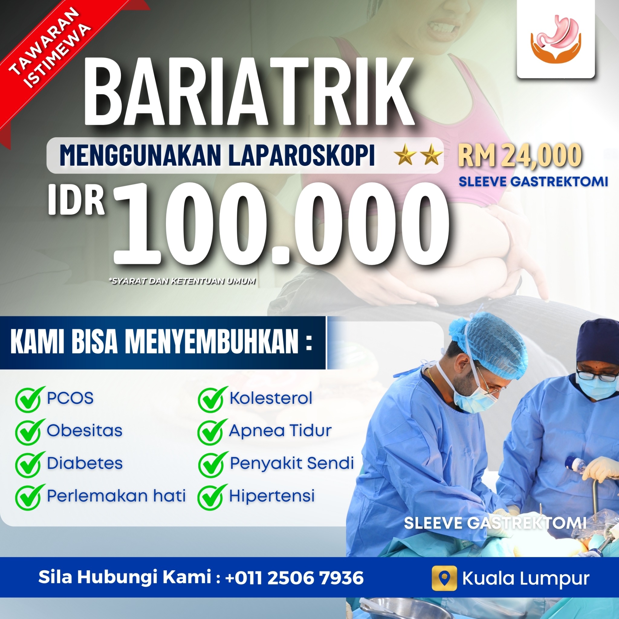 Bariatric Surgery Facebook ad: Tempah Sekarang
