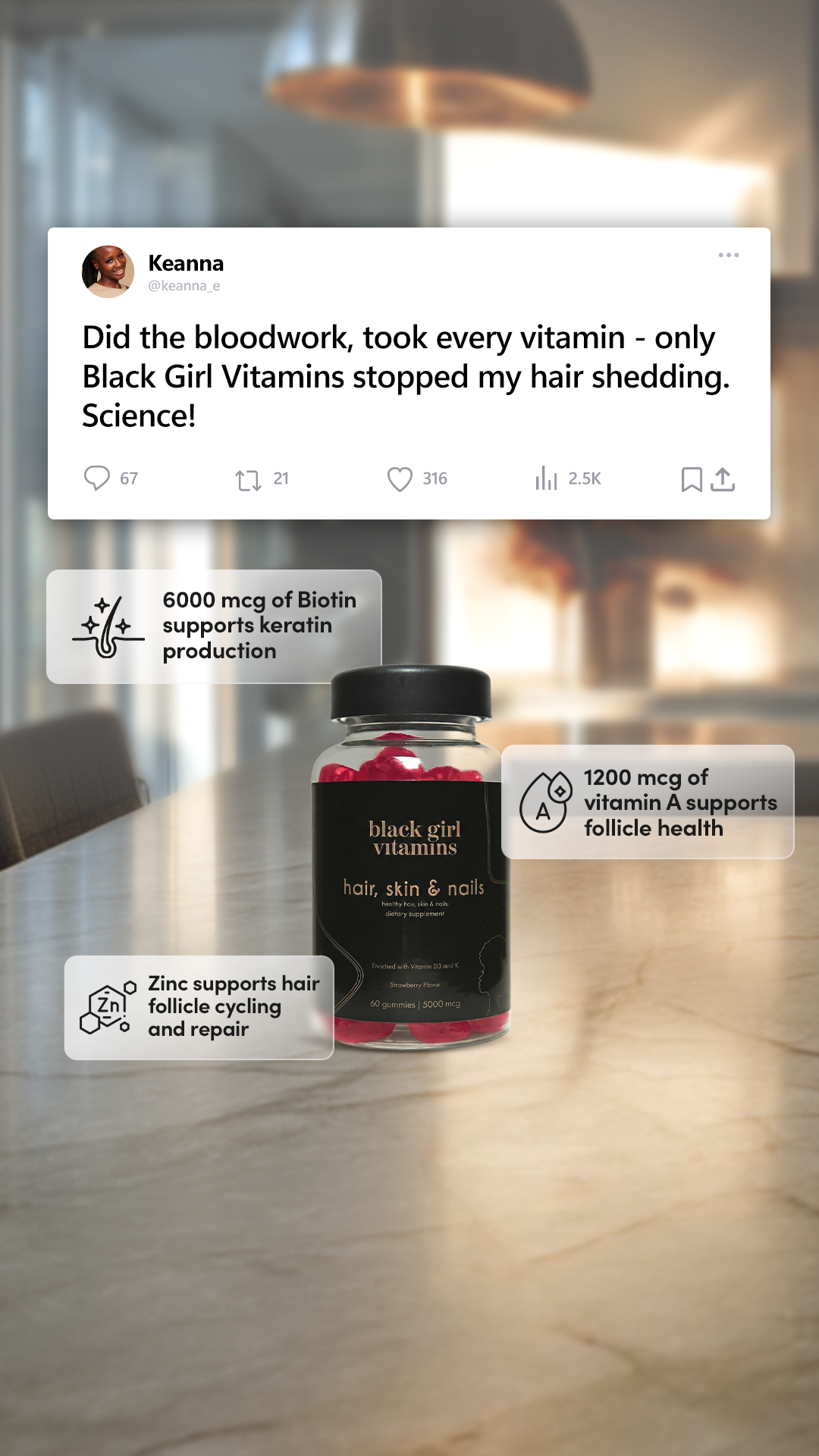 Black Girl Vitamins Facebook ad