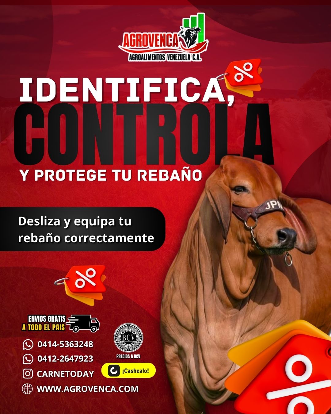 Agroalimentos Venezuela C.A. Facebook ad: GRAN PROMOCIÓN EN IDENTIFICACIÓN GANADERA