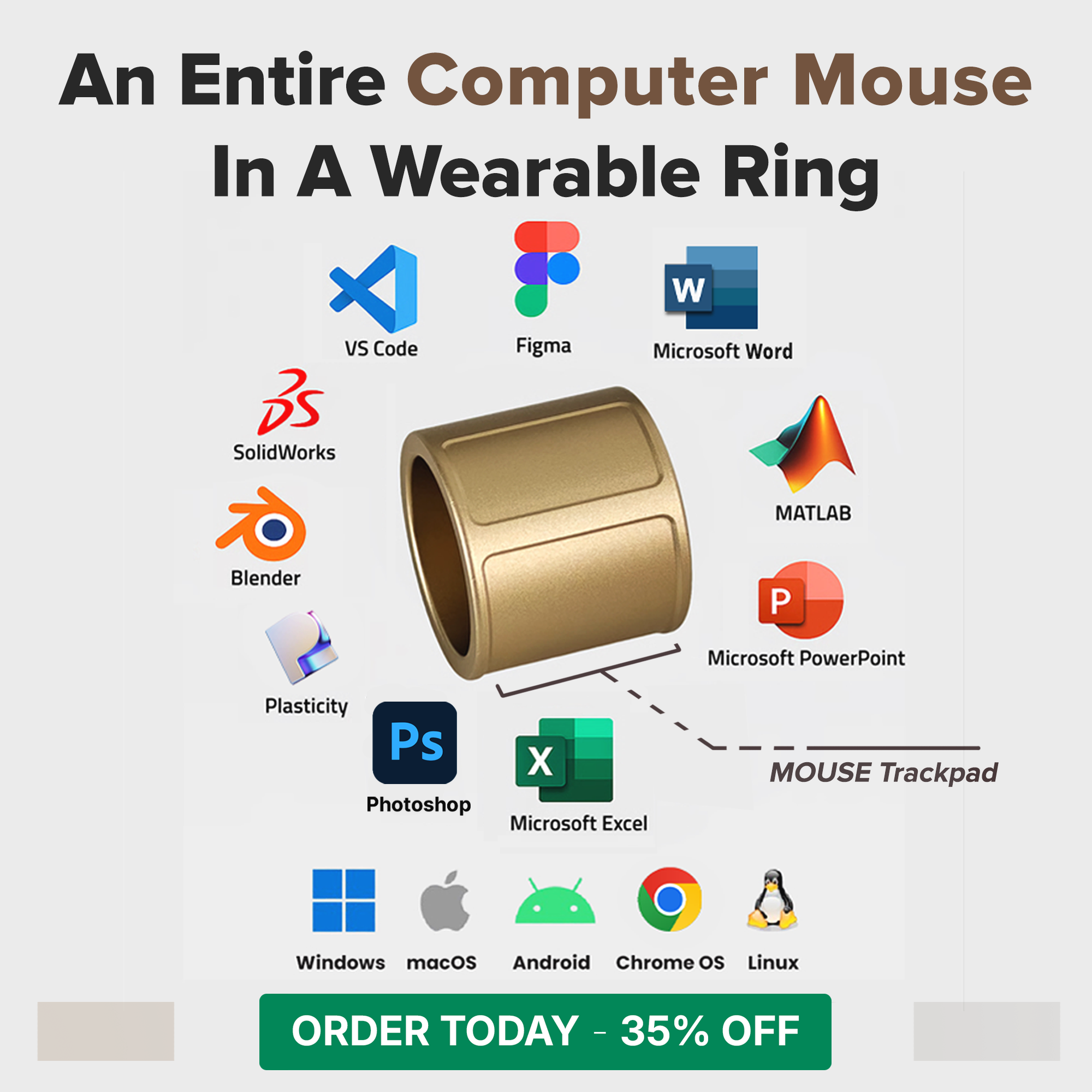 Prolo Facebook ad: A Mouse Trackpad On Your Finger