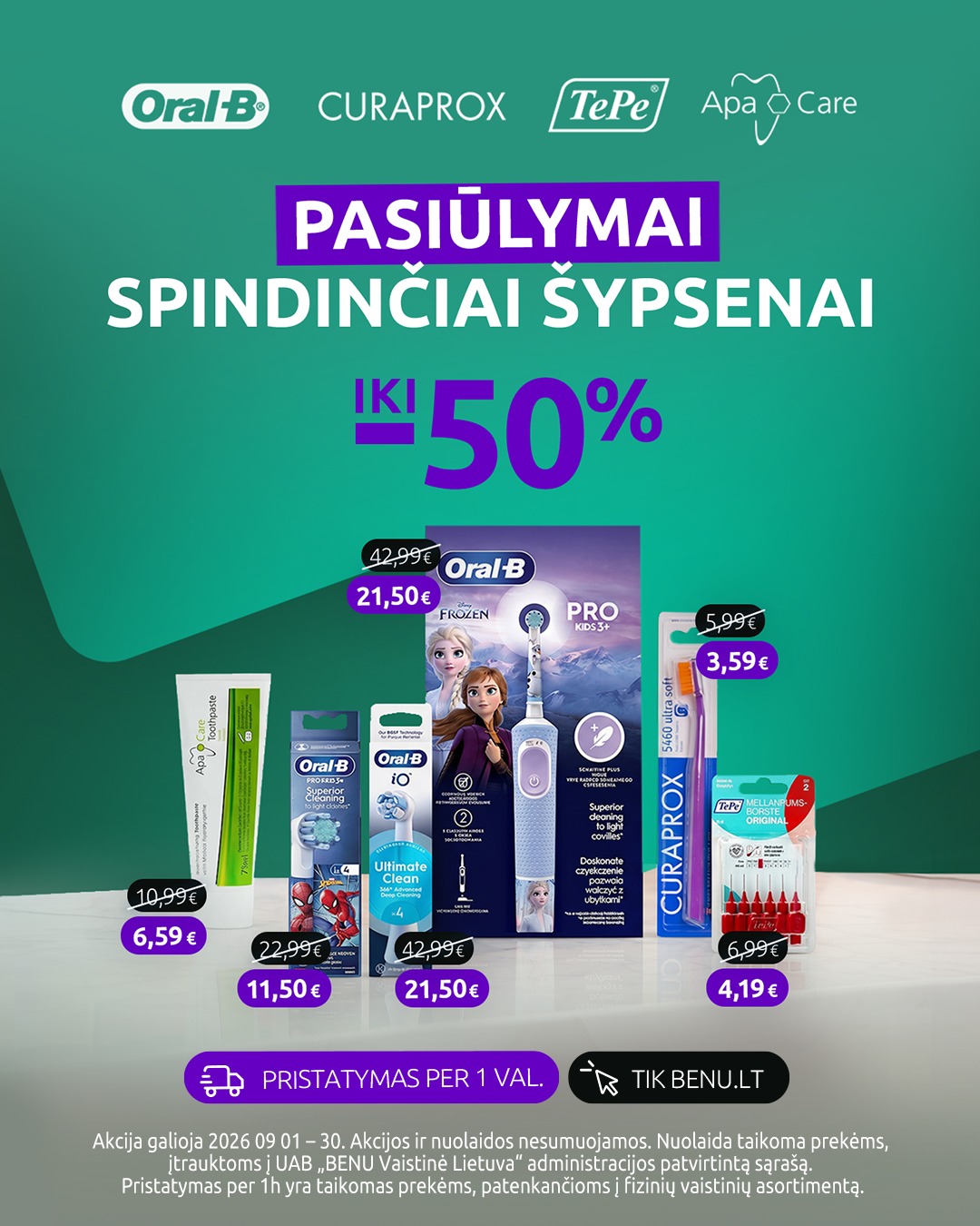 BENU Vaistinė Facebook ad: Apsipirk benu.lt