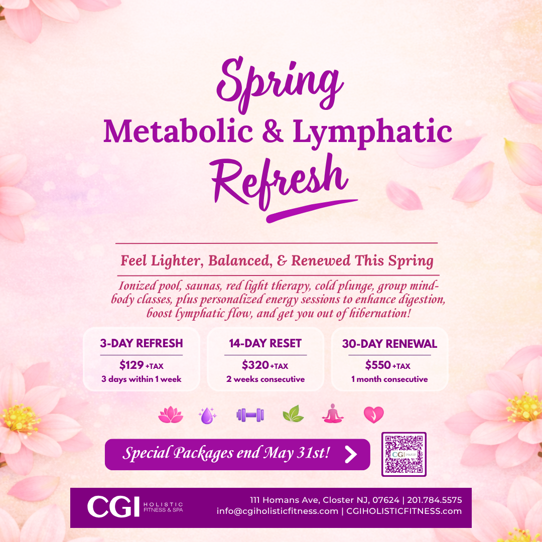 CGI Holistic Fitness & Spa Facebook ad: Spring Metabolic & Lymphatic Refresh, Feel Lighter &…