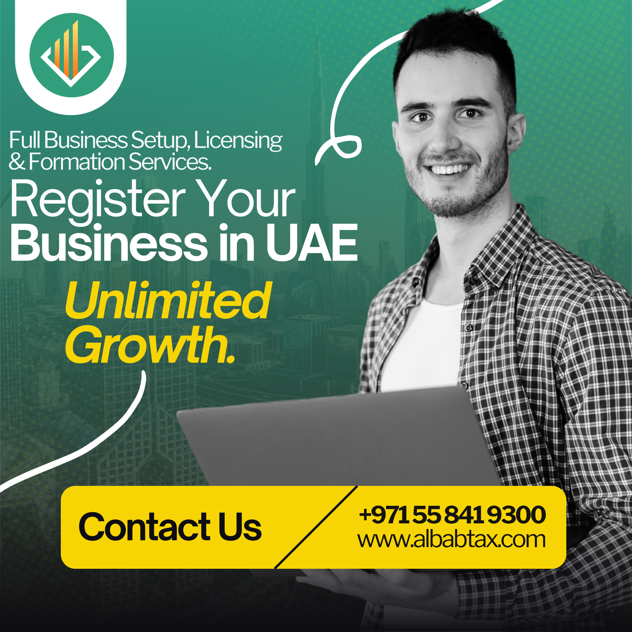 Albab Accounting & Tax Consultancy Fze-Llc Facebook ad: Unlimited Growth Starts Here!