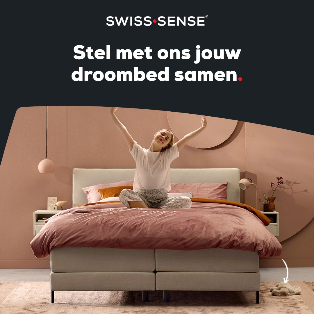 Swiss Sense Facebook ad: Stel jouw droombed samen