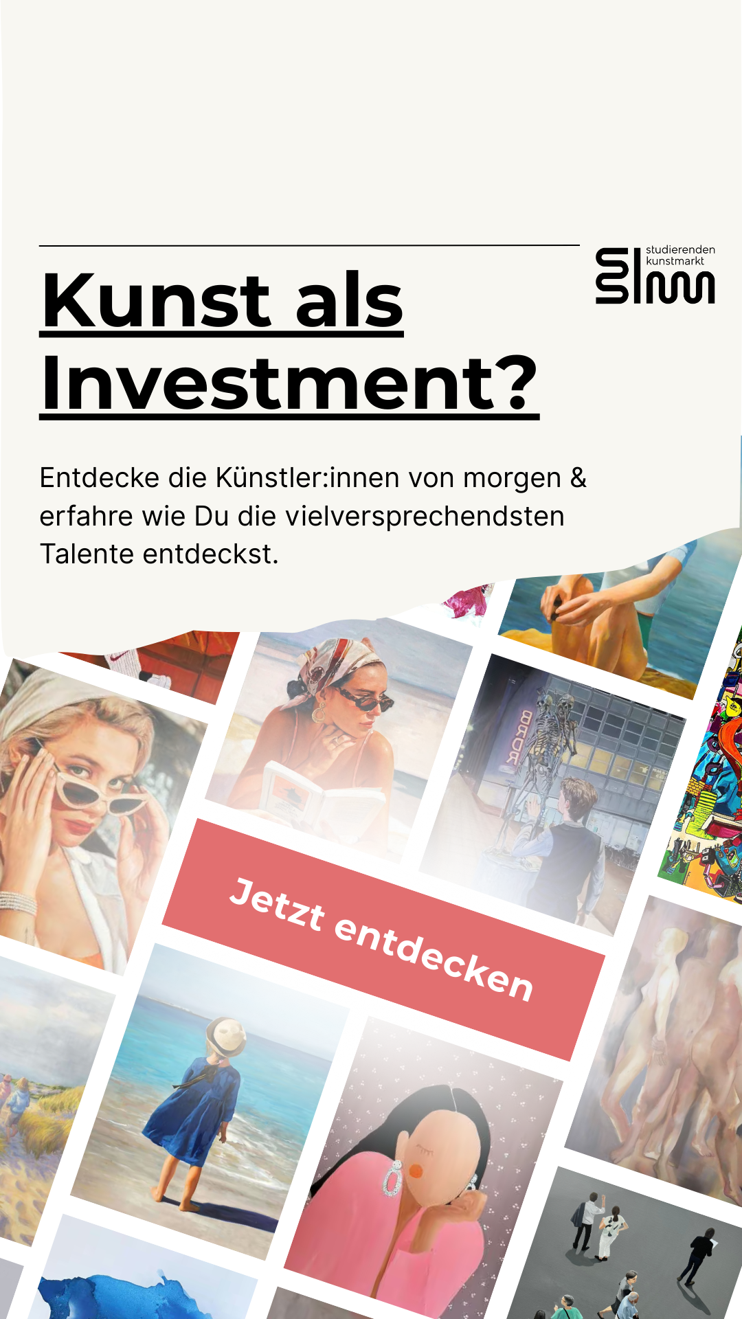 Studenten Kunstmarkt Facebook ad from Dec 13, 2025