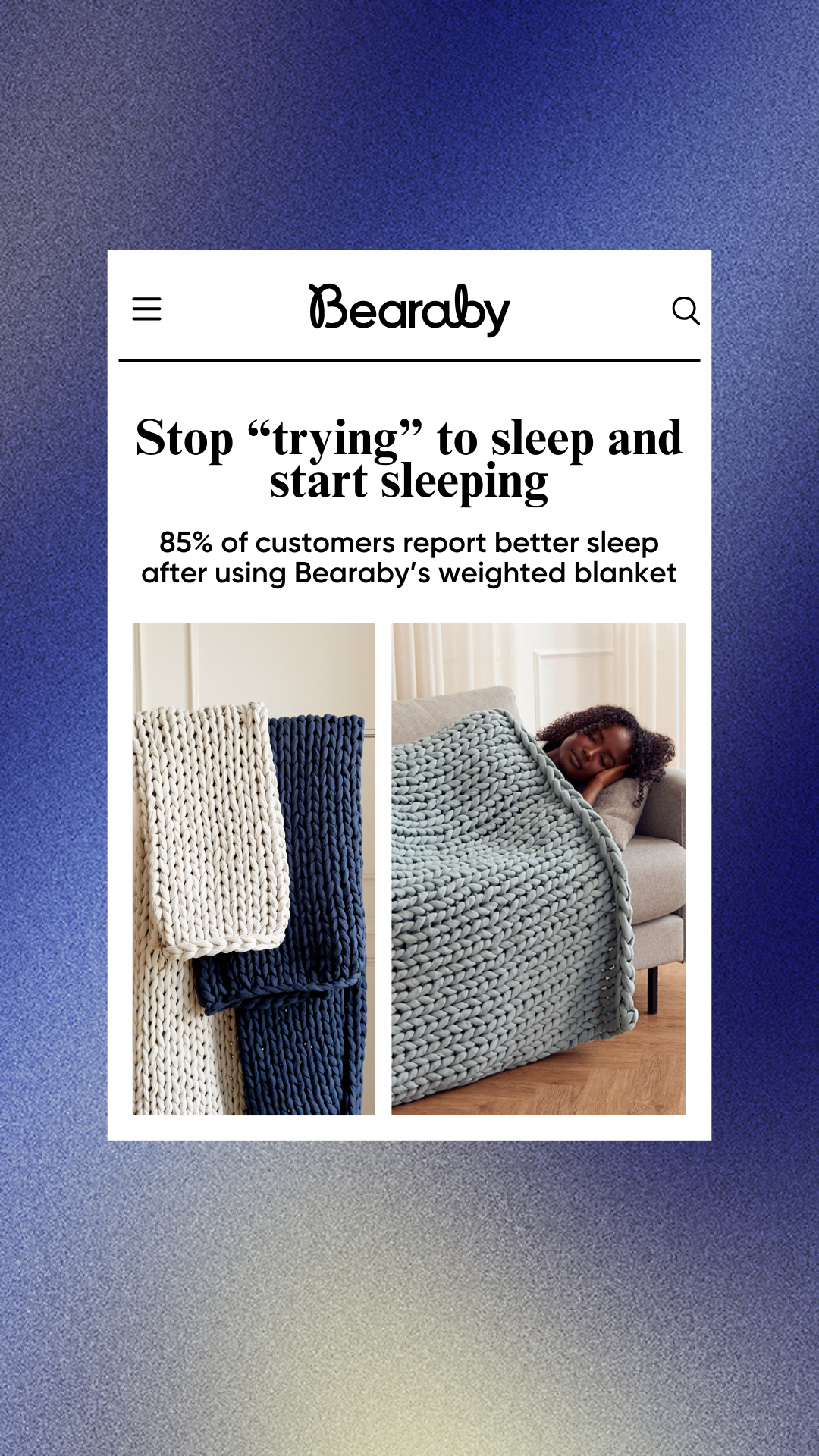 Bearaby Facebook ad