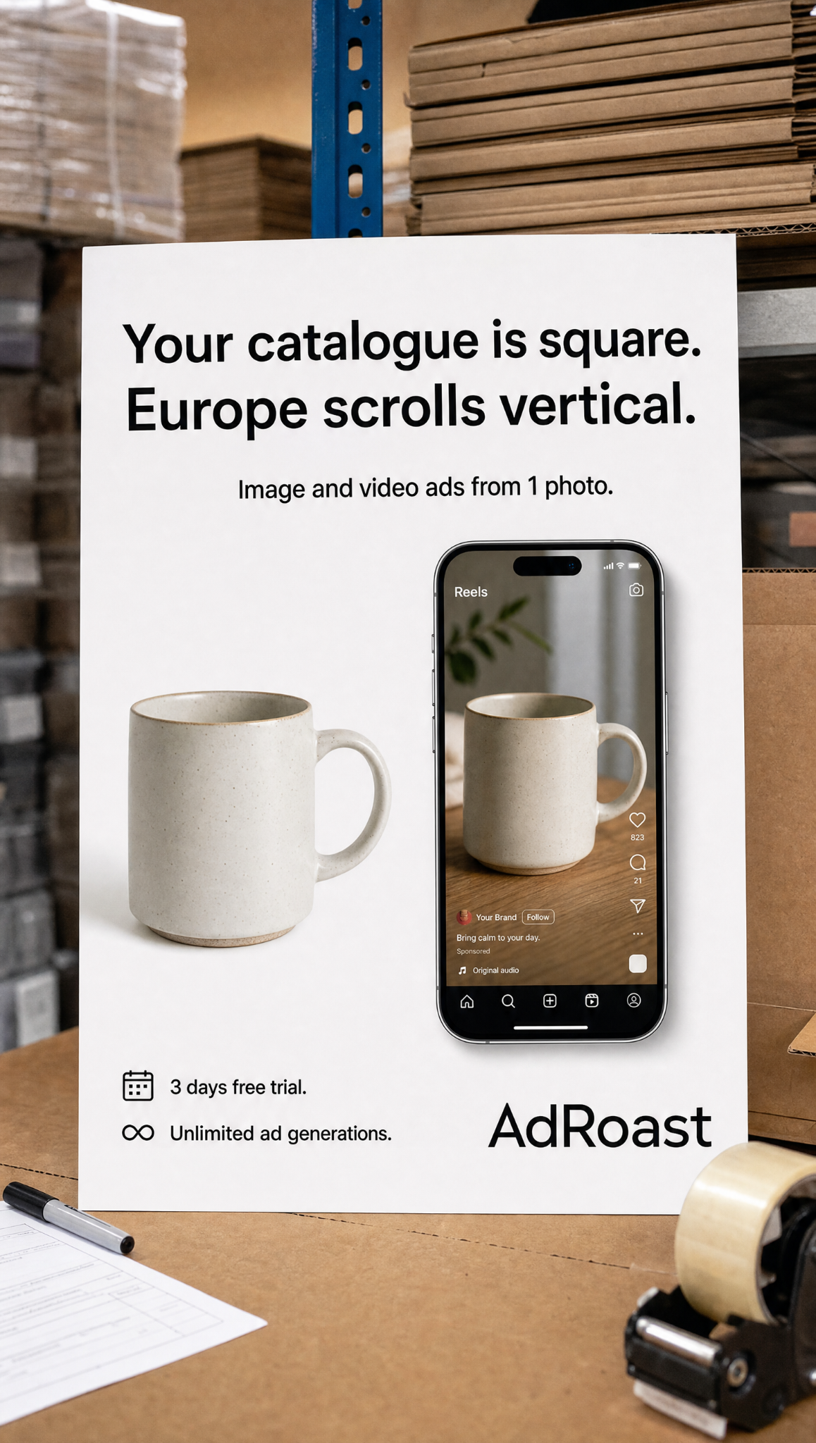 AdRoast.ai Facebook ad