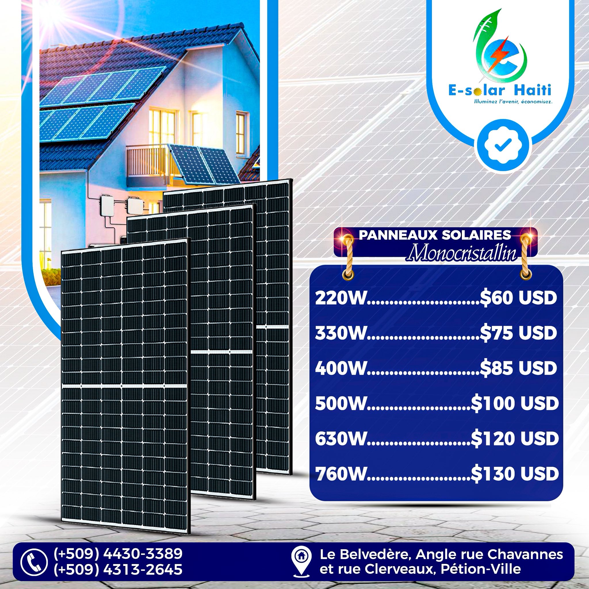 E-solar Haïti Facebook ad