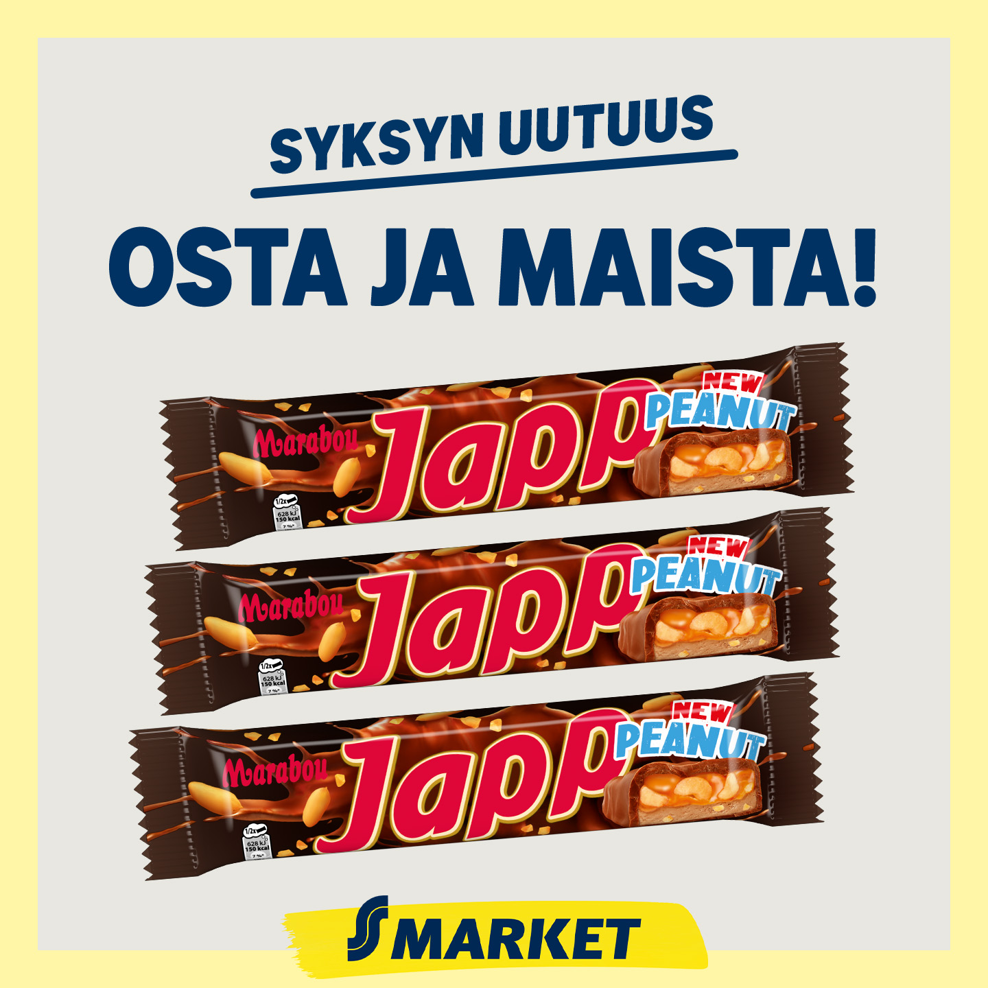 S-market Facebook ad: Uutuus, Japp Peanut