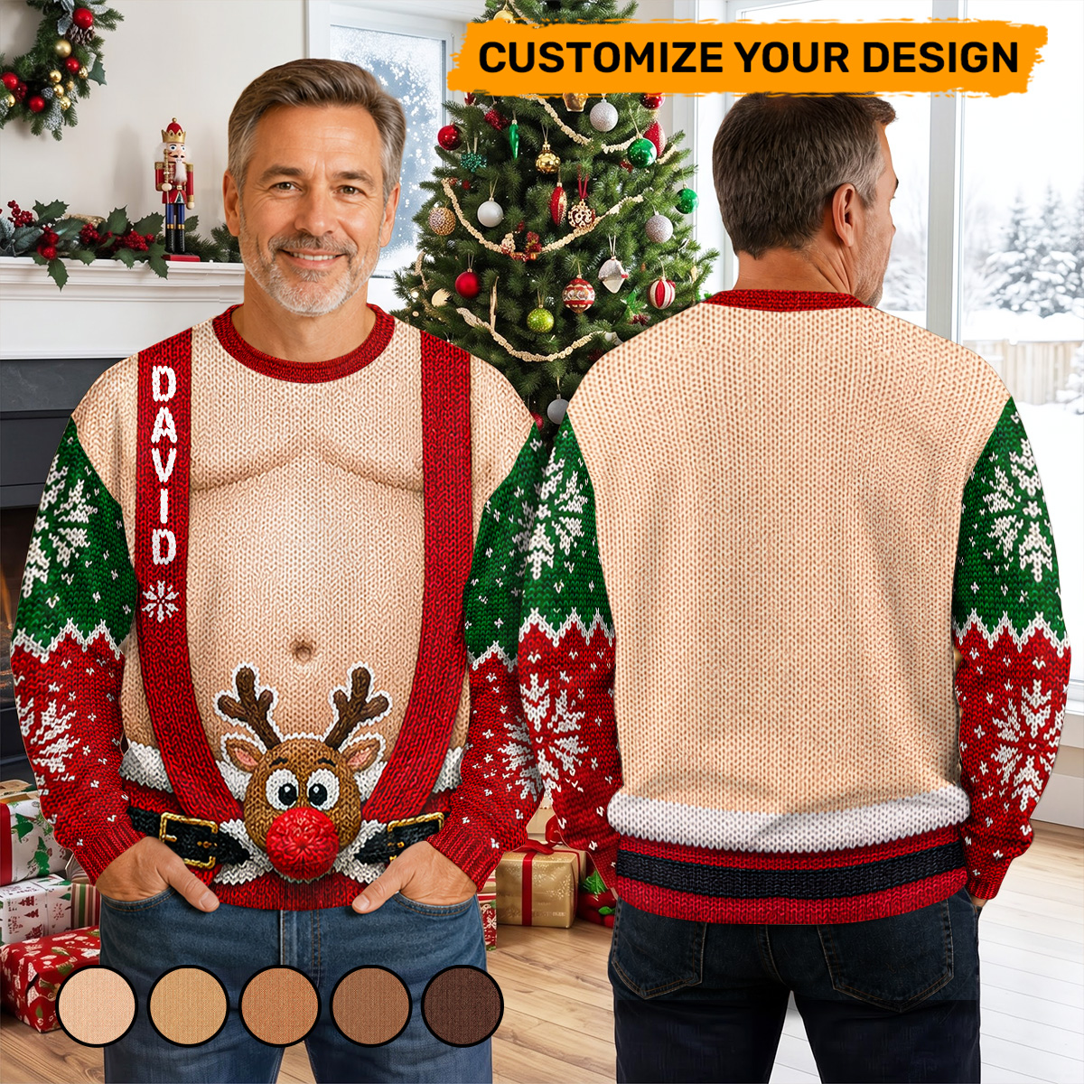 Friends and Family Gift Shop Facebook ad: Gift For Husband - Jingle All The Way - Personalized 3D…