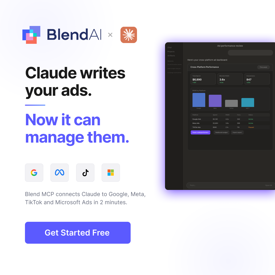 Blend AI Facebook ad