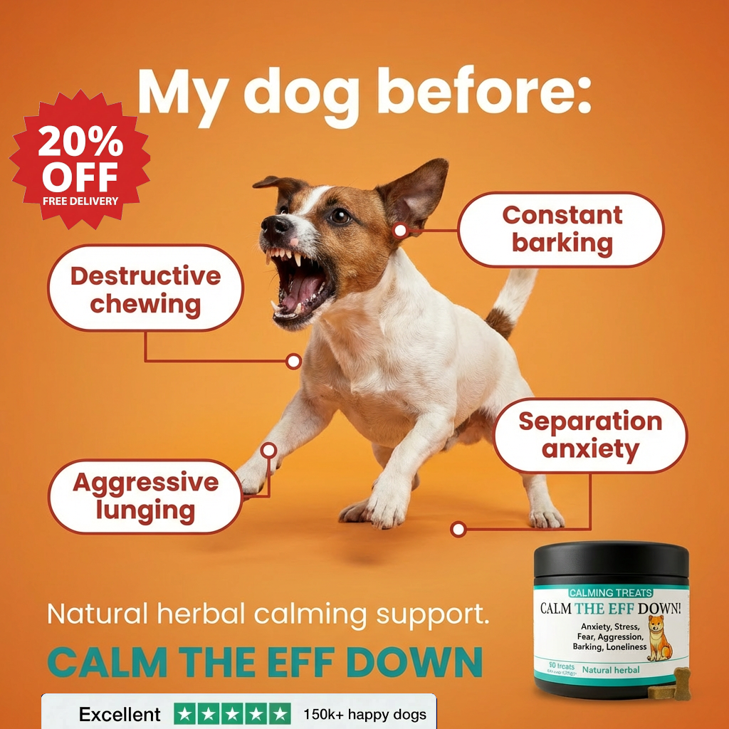 Pets Calm Down Herbal Treats Facebook ad