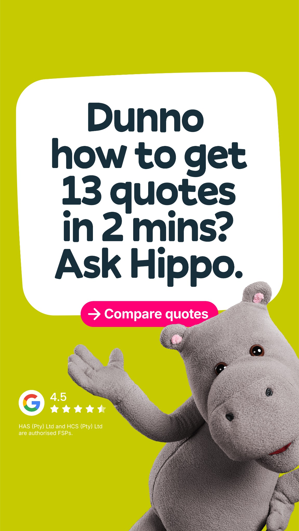 Hippo.co.za Facebook ad