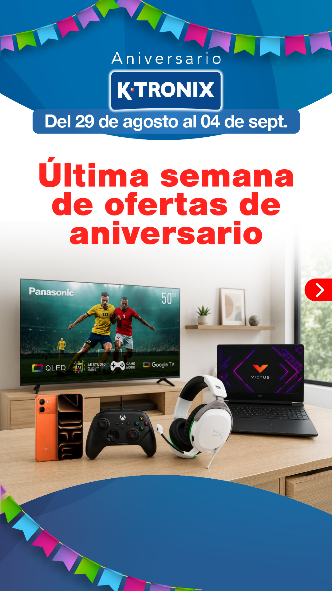 Ktronix Facebook ad: Ofertas en Televisores
