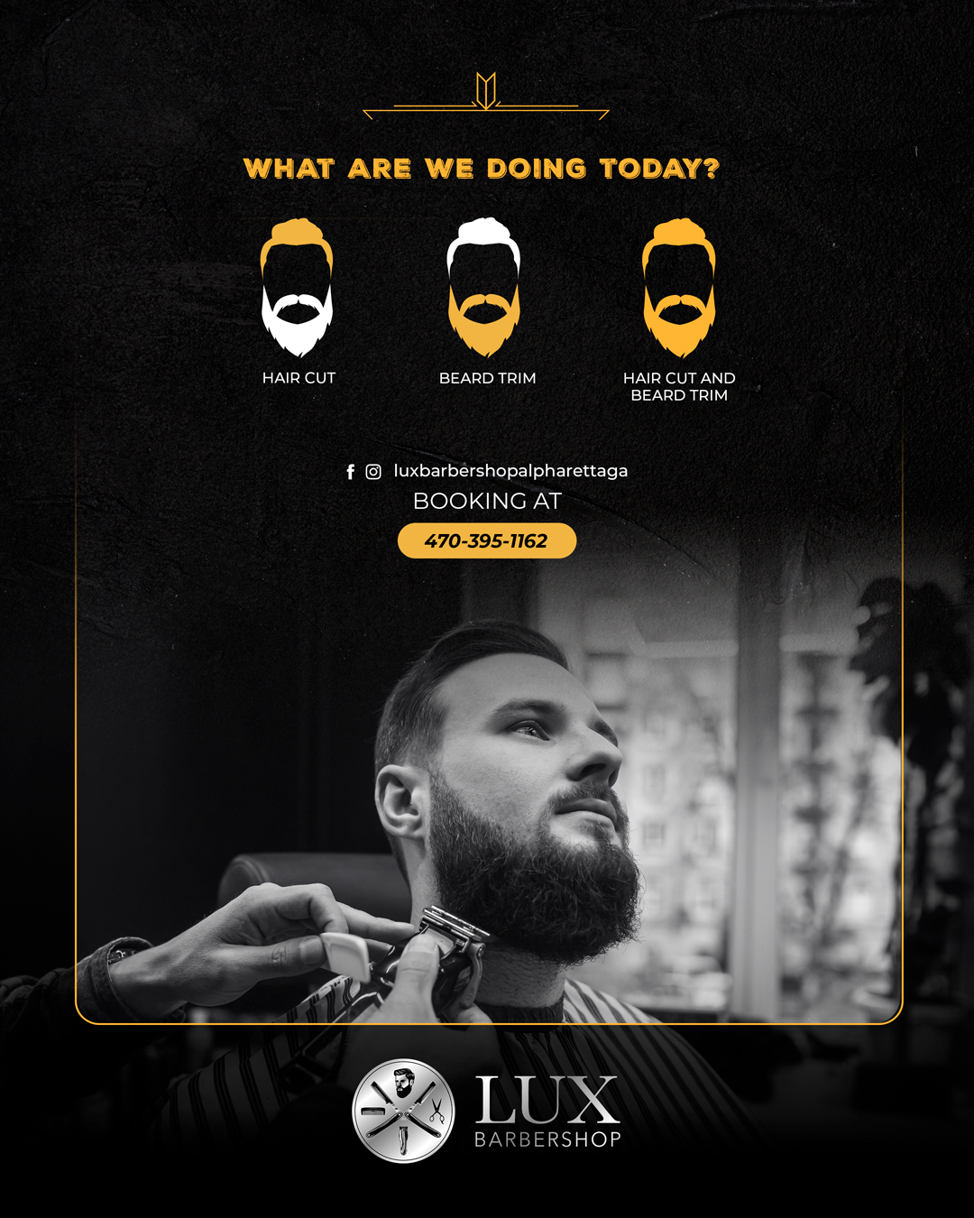 LUX Barbershop - Alpharetta Facebook ad