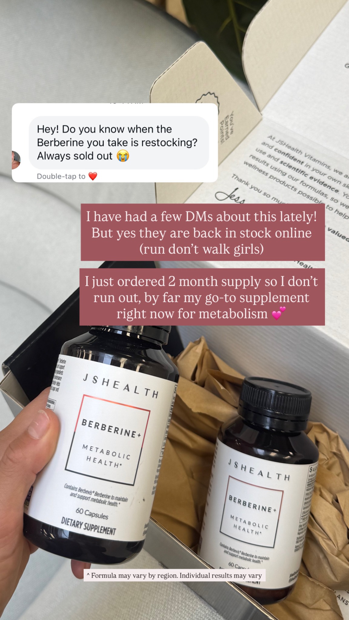 JSHealth Vitamins Berberine+ Facebook ad