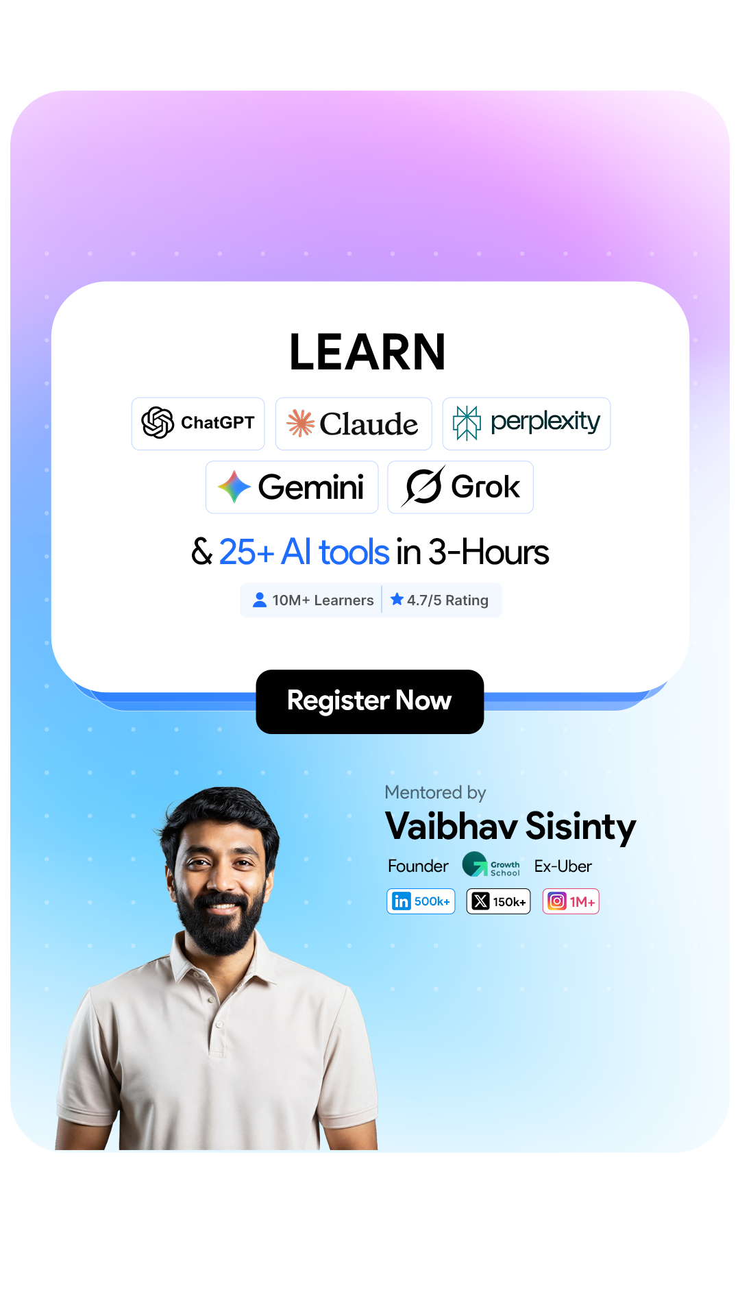 Growth school Facebook ad from Apr 8, 2026