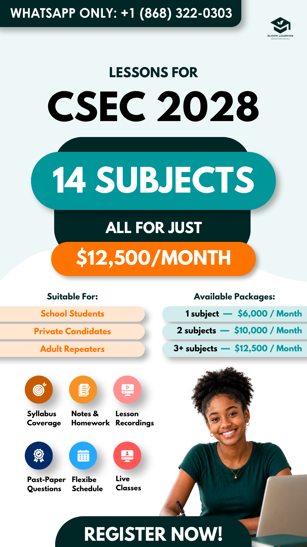 Bloom Learning TT Facebook ad: Limited Spaces | Sign Up Now!