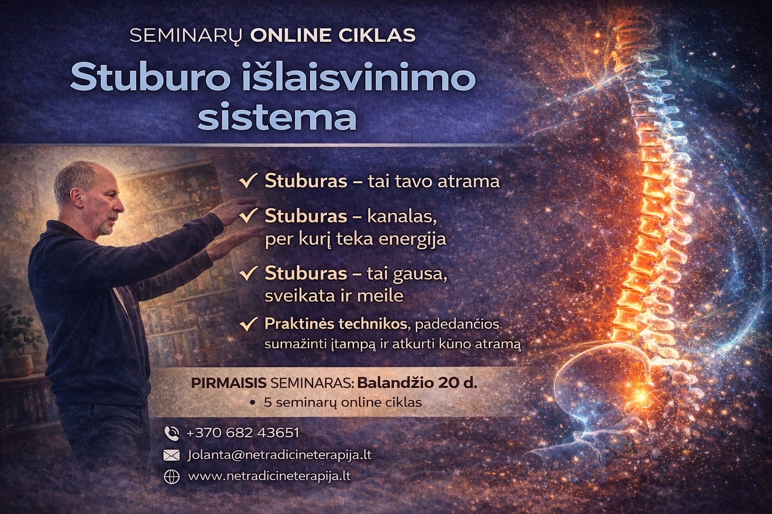 Netradicinė terapija Facebook ad: Seminarai(online/įrašai) su rebefingu Atpalaiduotas…