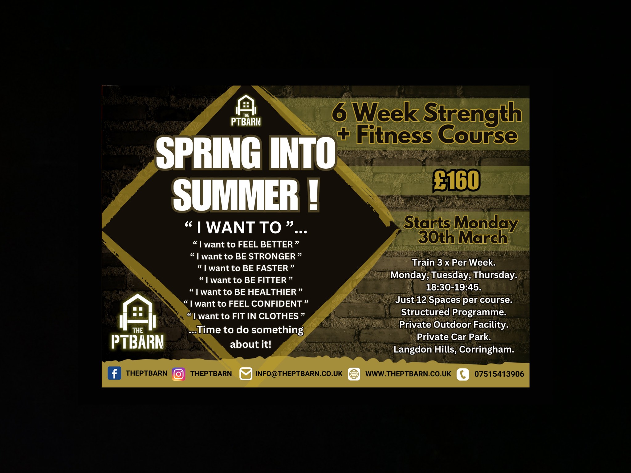 The P.T Barn - Fitness Facility and Obstacle Training Ground Facebook ad: Spring into Summer - 6 Week Strength + Fitness Course at…