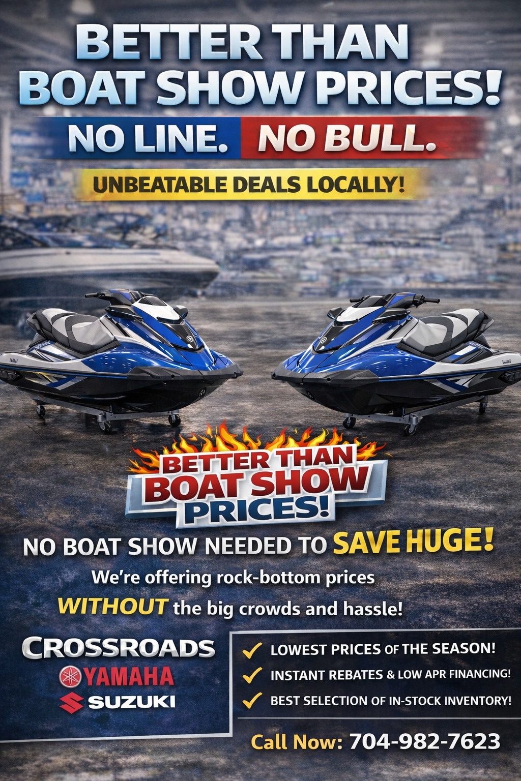 Crossroads Yamaha-Suzuki-Polaris Facebook ad from Jan 21, 2026