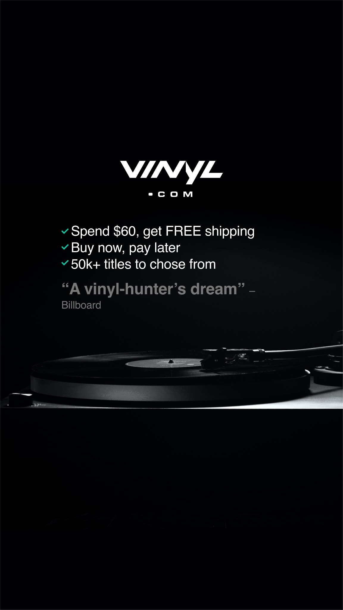 Vinyl.com Facebook ad: Vinyl Records On Sale