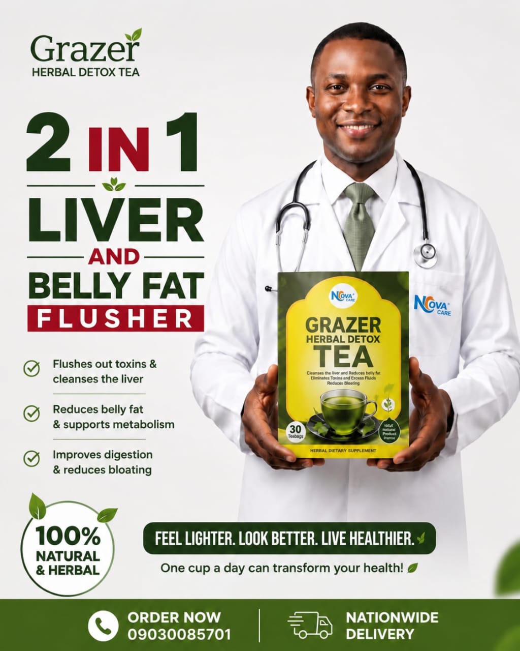 MyNovacare Facebook ad: TIRED OF FEELING BLOATED,HEAVY AND UNCOMFORTABLE?