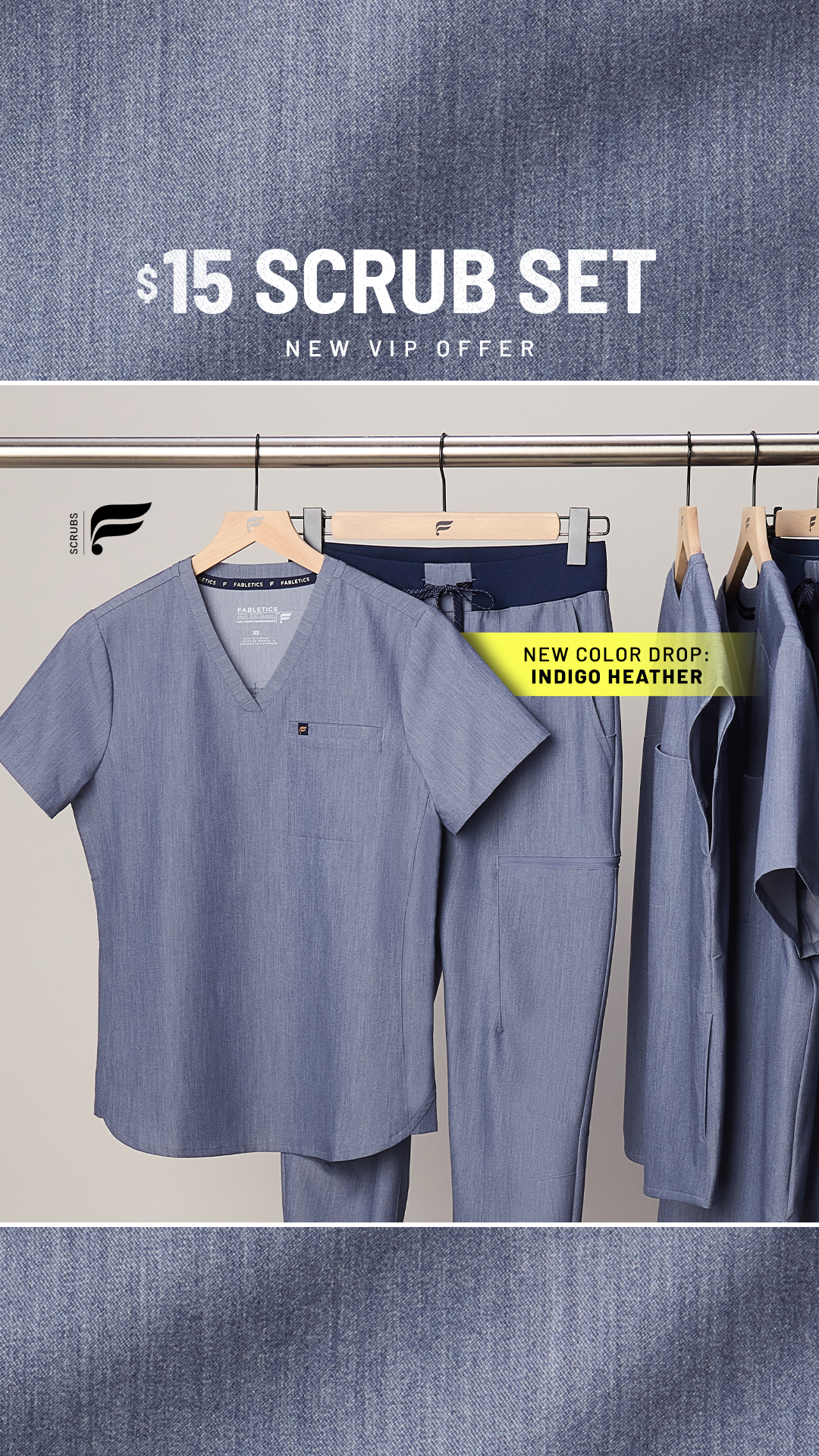 Fabletics Scrubs Facebook ad