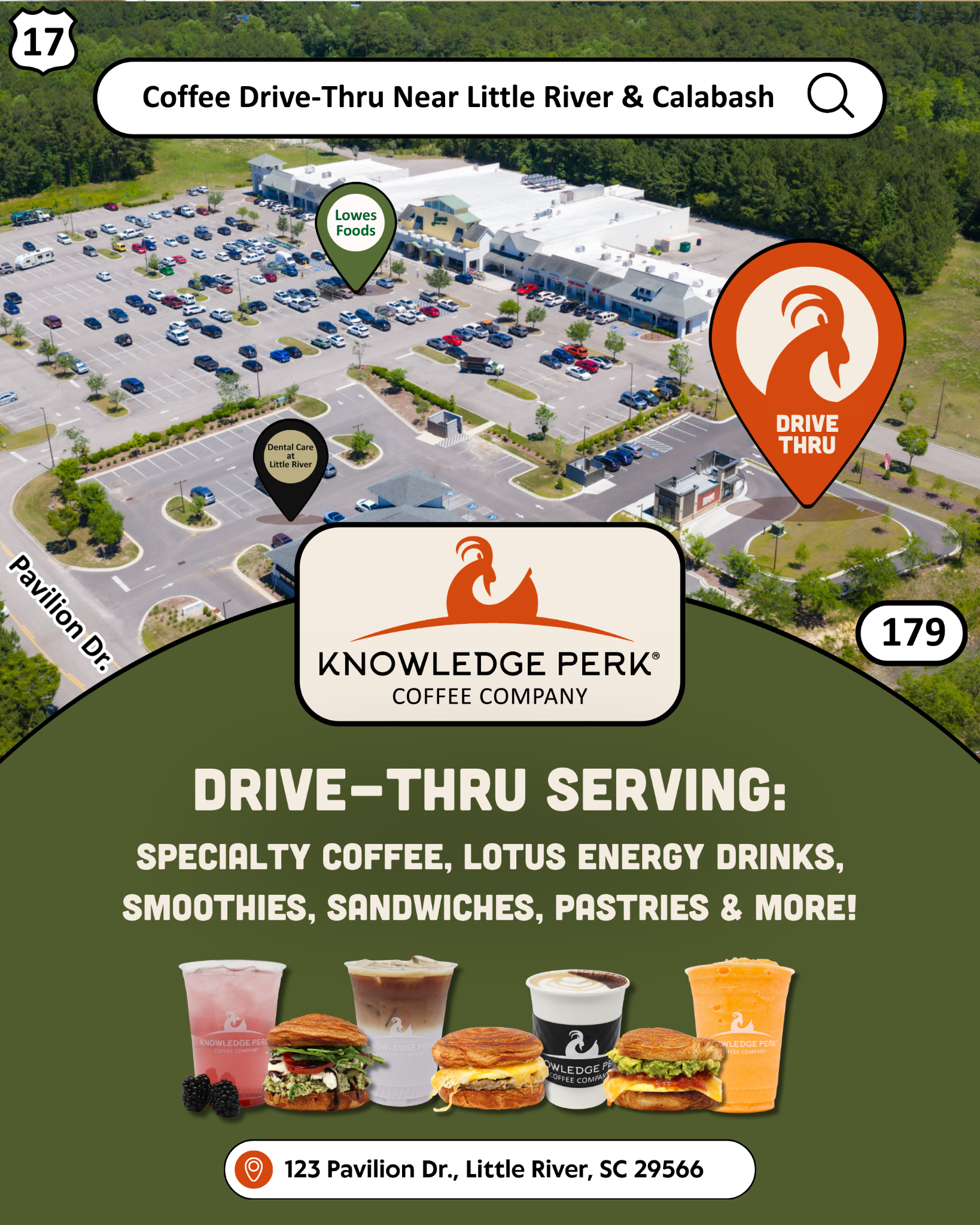 Knowledge Perk Coffee Company - Little River Facebook ad