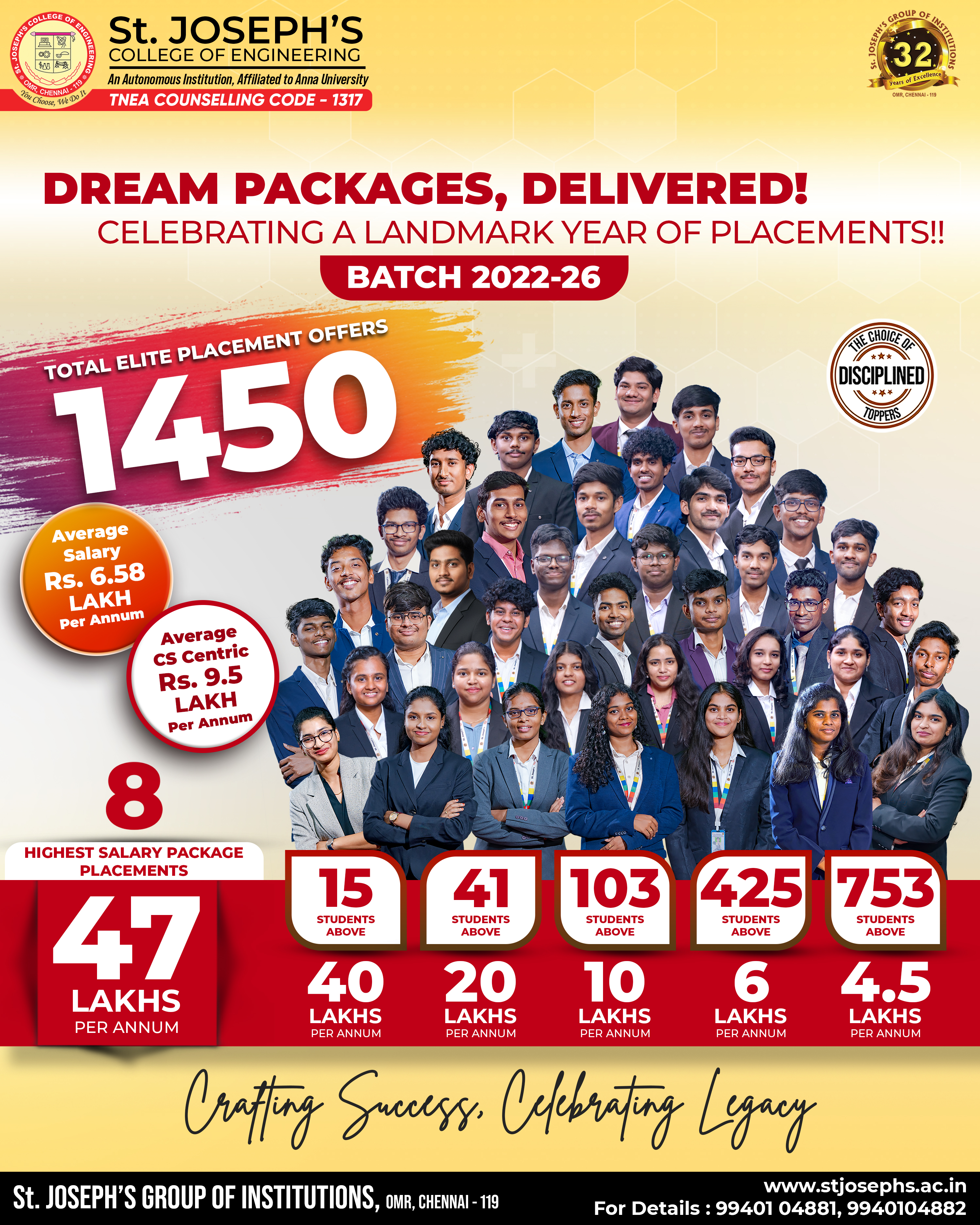 St. Joseph's College of Engineering Facebook ad: Dream Packages Delivered at St.