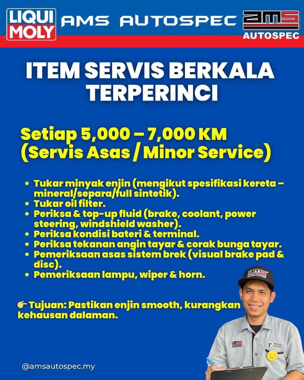 AMS Autospec Tasek Gelugor Facebook ad: Minor servis nak kena tukar apa eh?