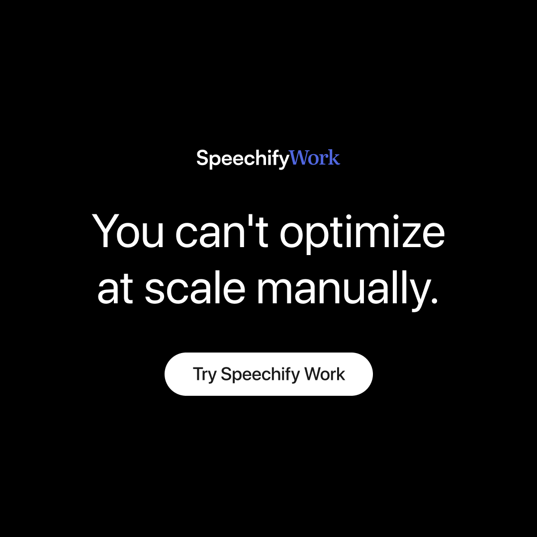 Speechify Facebook ad