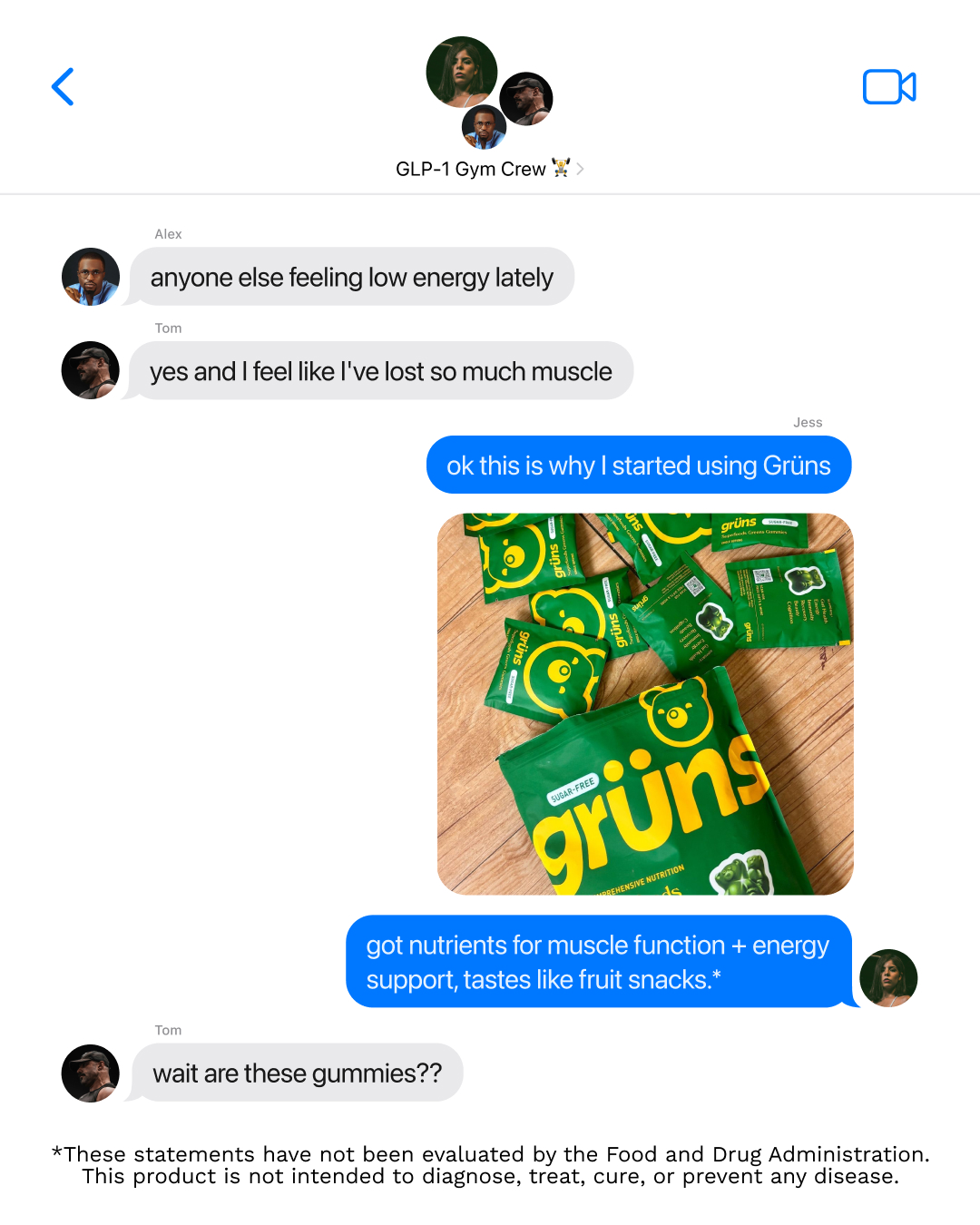 Grüns Facebook ad