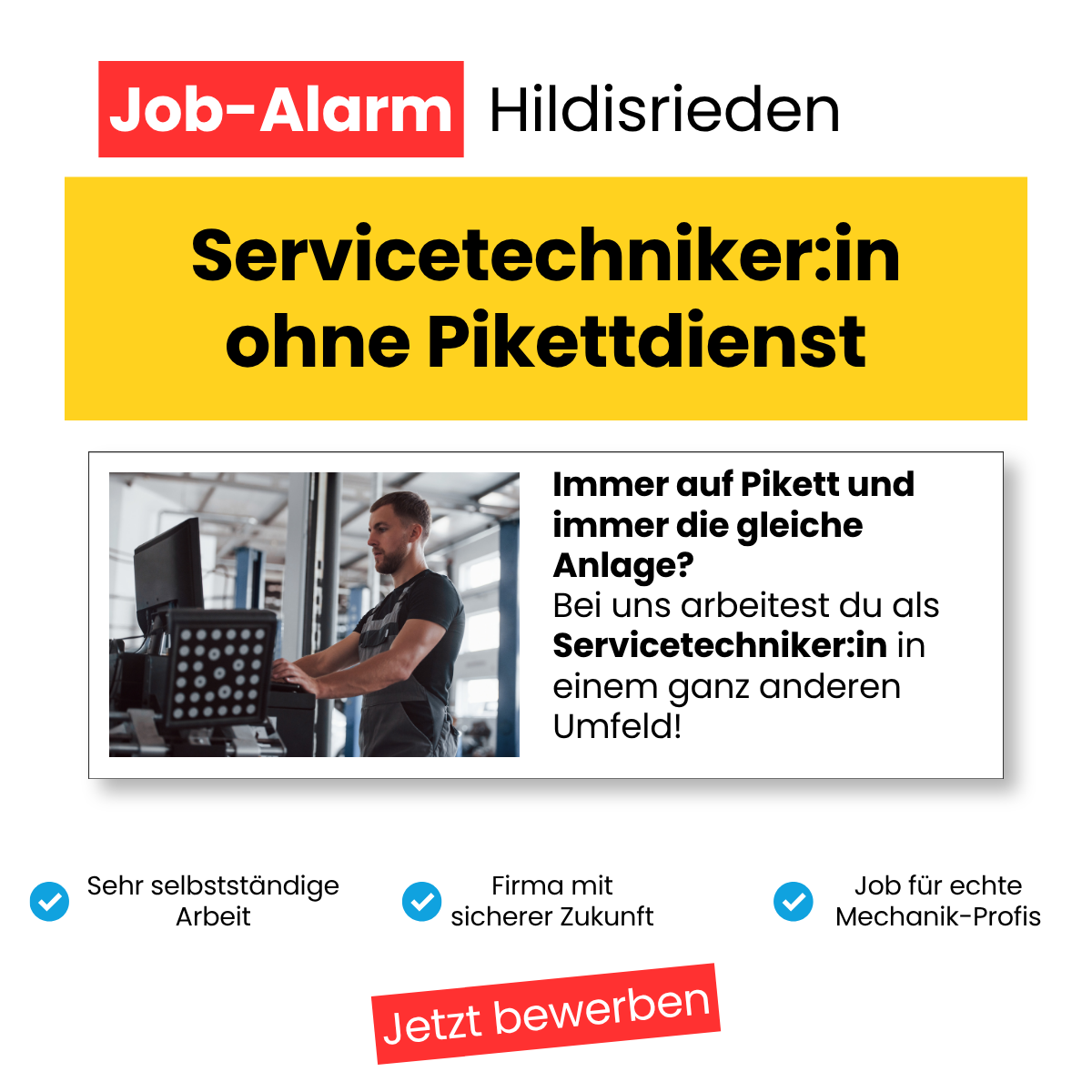 E. Luterbach AG Facebook ad: Servicetechniker:in