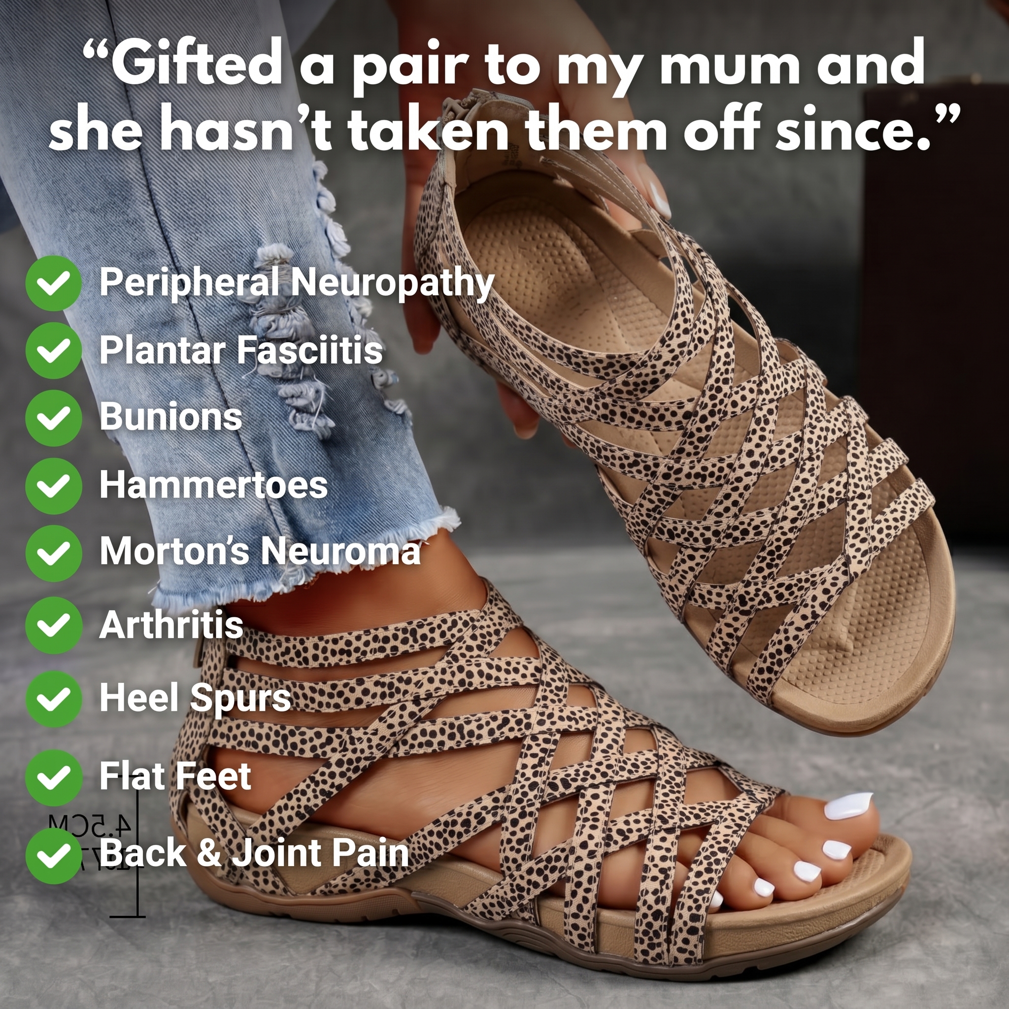 Miami Style Co. Facebook ad: Vera Orthopedic Sandals