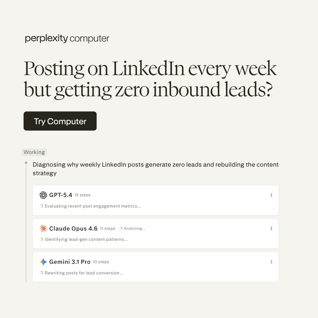Perplexity AI Facebook ad