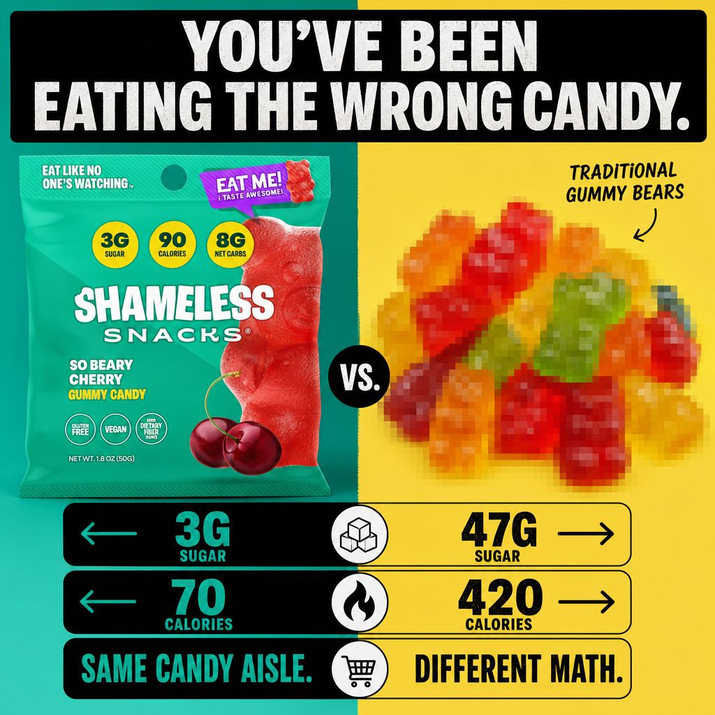 Shameless Snacks Facebook ad