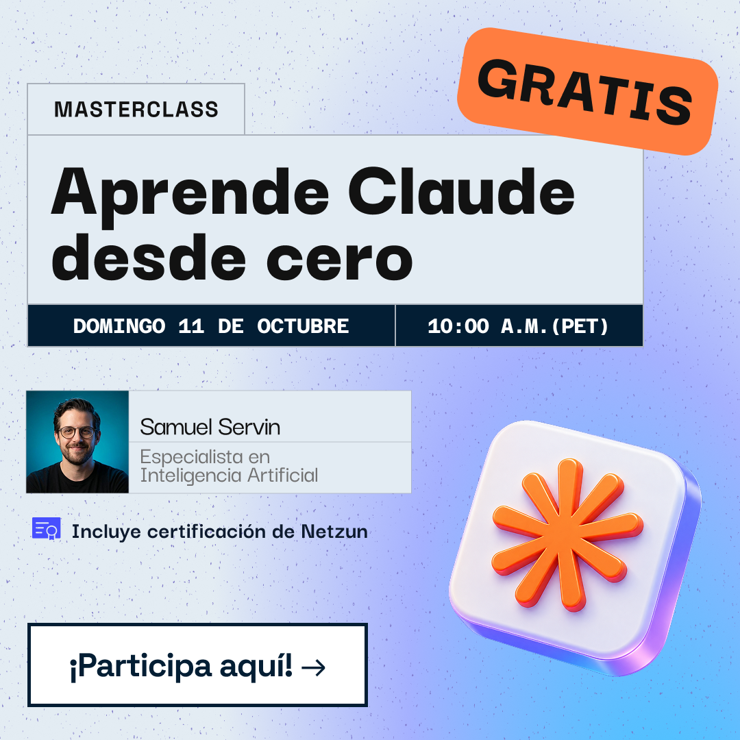 Netzun Facebook ad: Aprende Claude desde cero