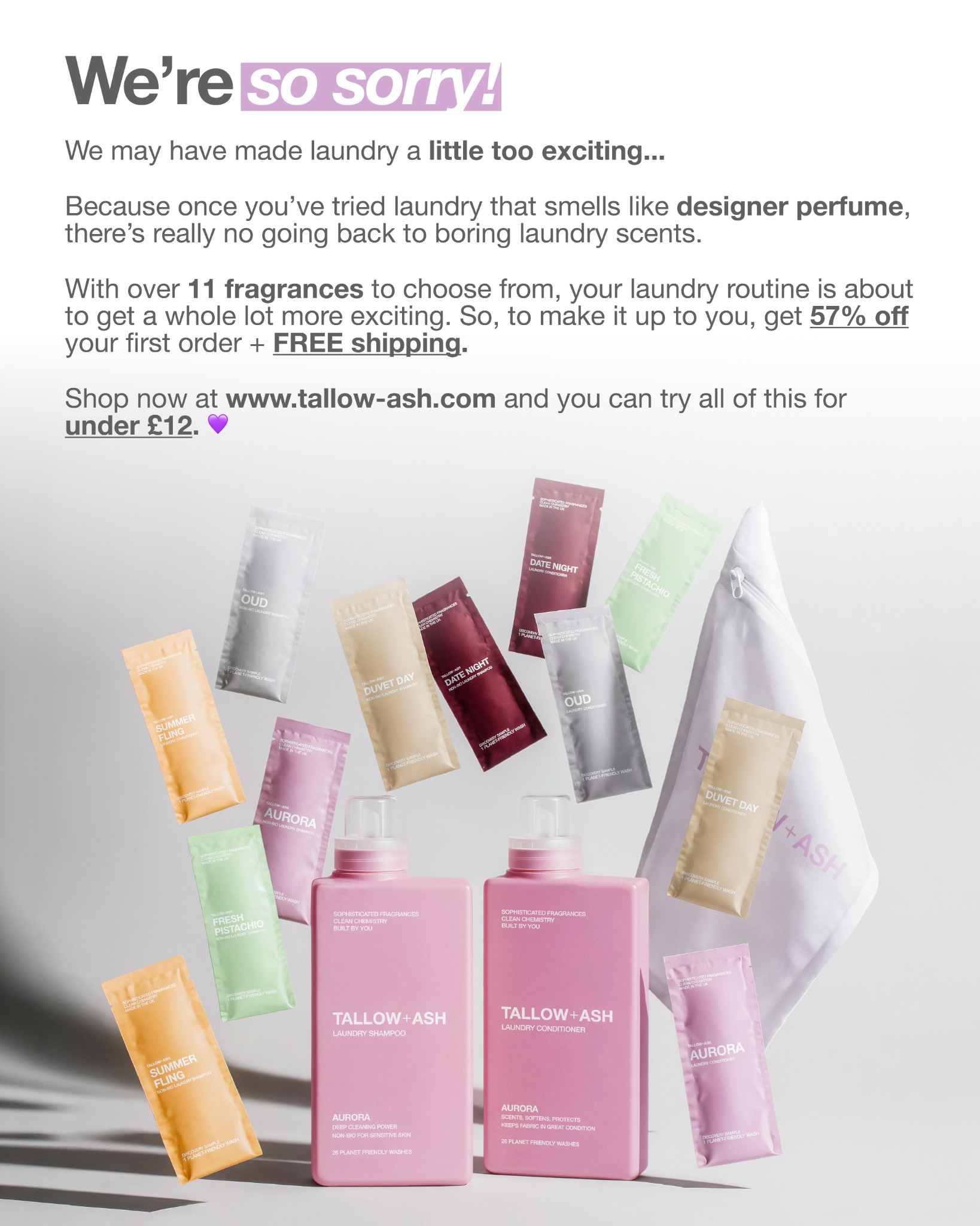 Tallow + Ash Facebook ad