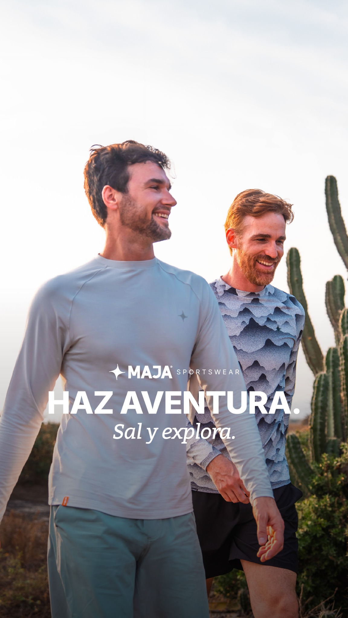 MAJA Sportswear Facebook ad: Sal y explora con MAJA Sportswear.