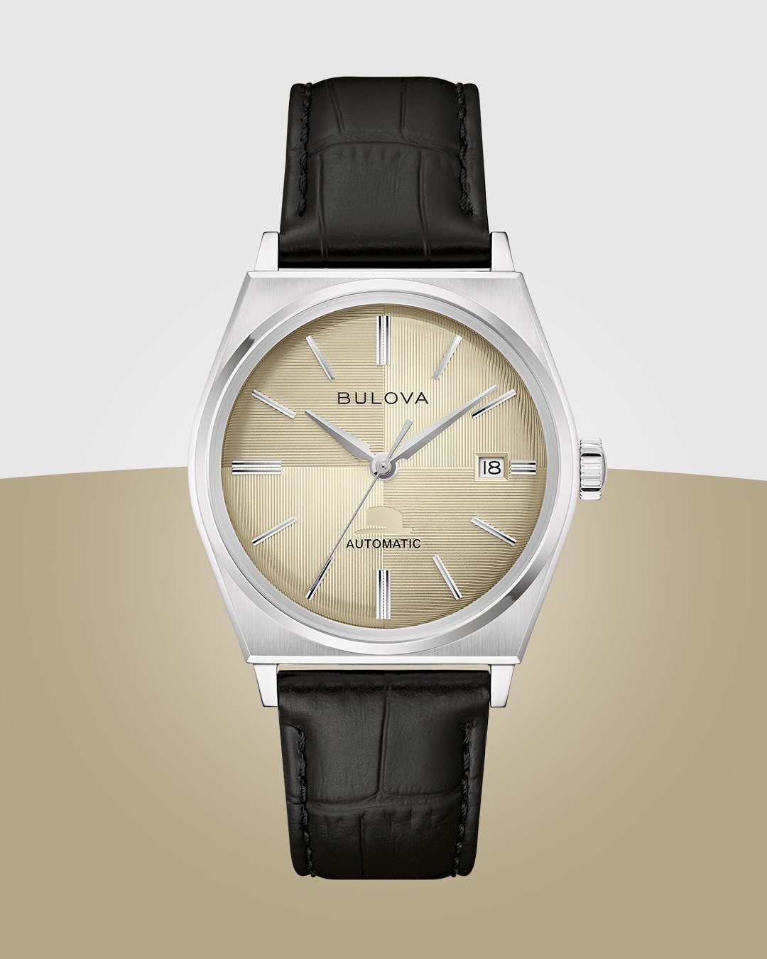 Bulova Deutschland Facebook ad: Uhr Leder beige Ø 37 mm 96B483 online bestellen
