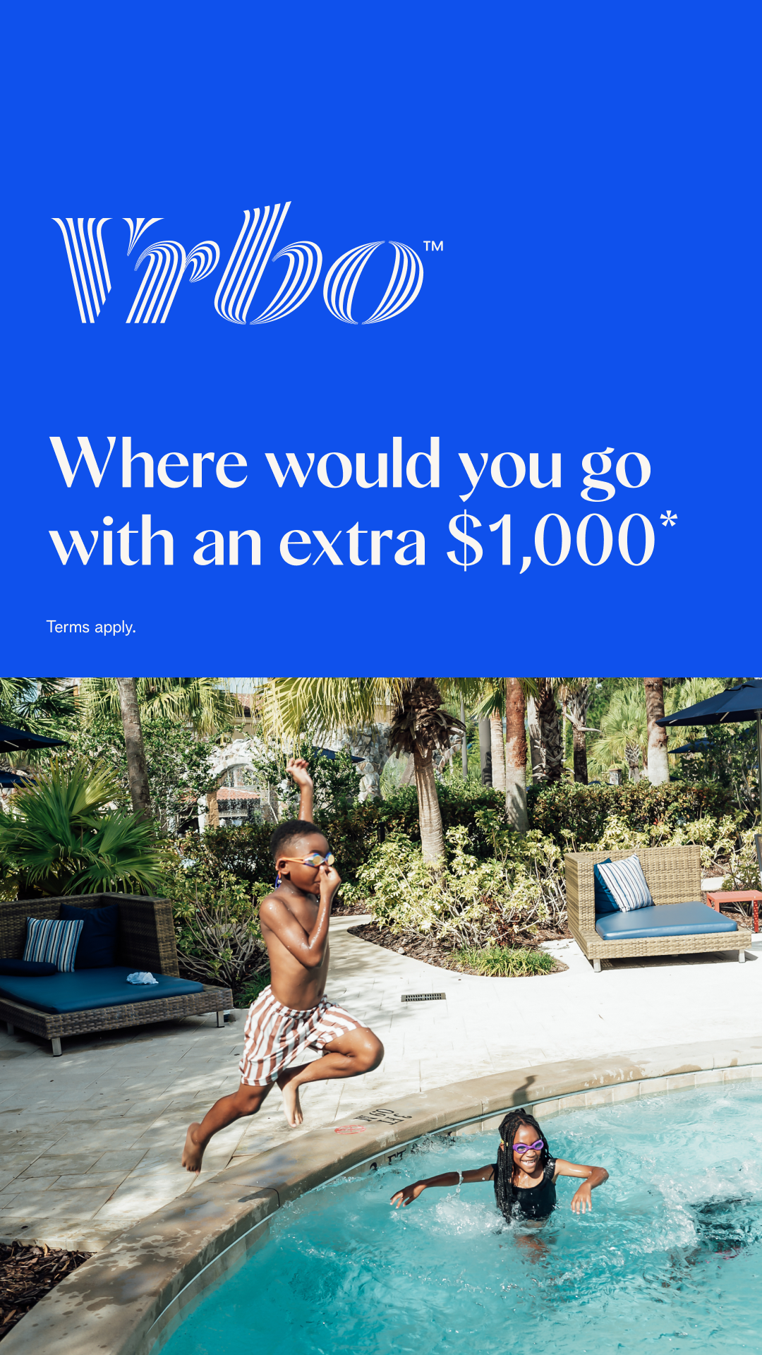 Vrbo Facebook ad: Host. Get rewards. Explore.